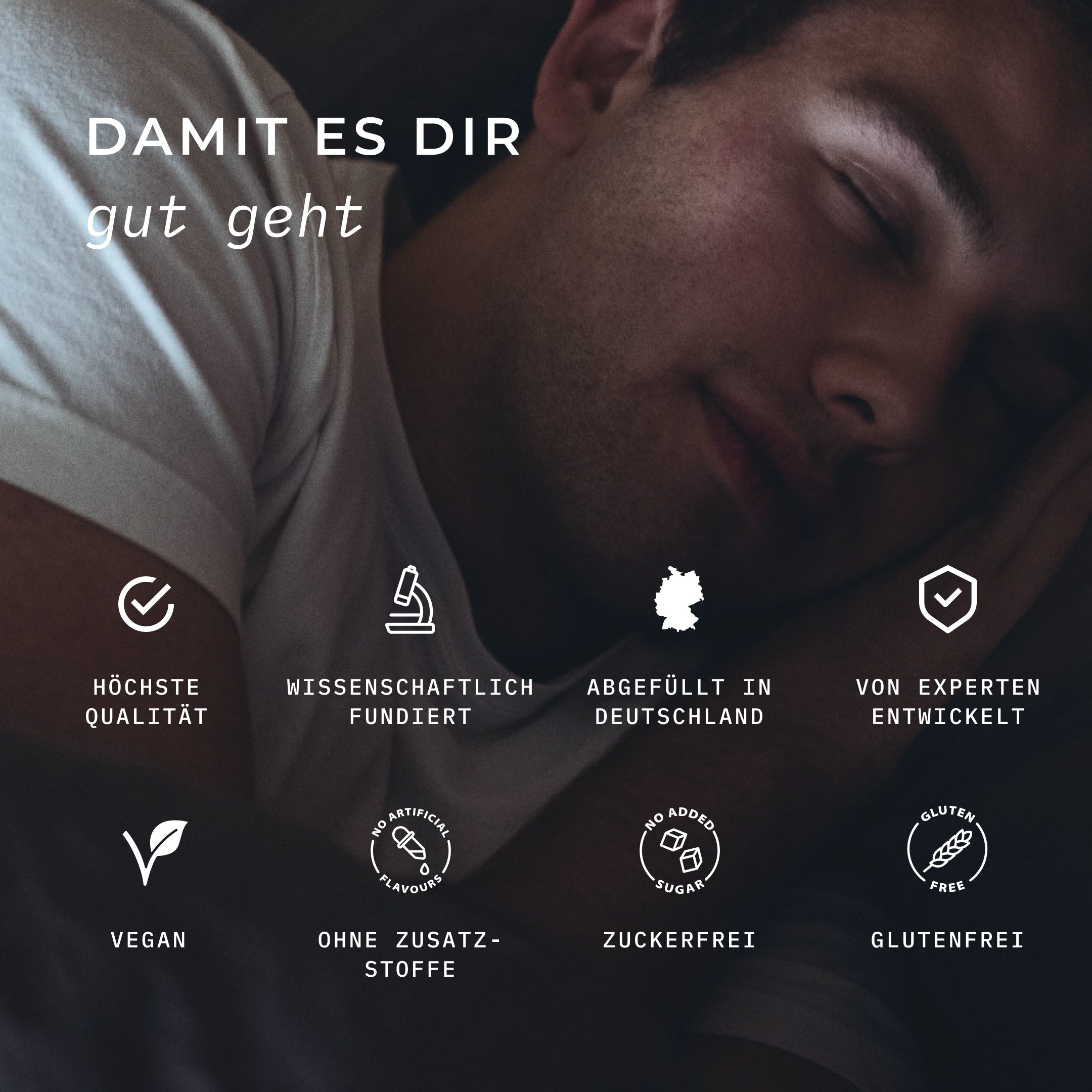 Erholsamer Schlaf mit NightCare vegan glutenfrei Made in Germany höchste Qualität